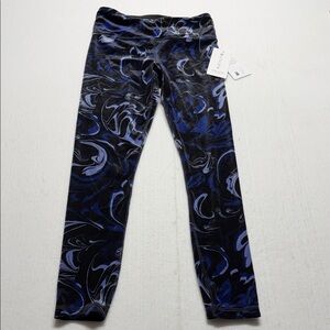 Athleta Women’s Blue Swirl Print Elation Velvet tight  Yoga Leggings M NWT